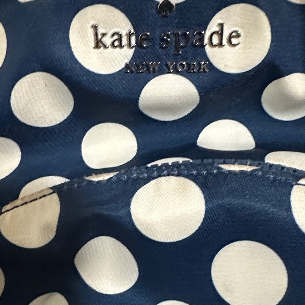 Kate Spade Blue and White Polka Dot Backpack - Picture 2 of 2